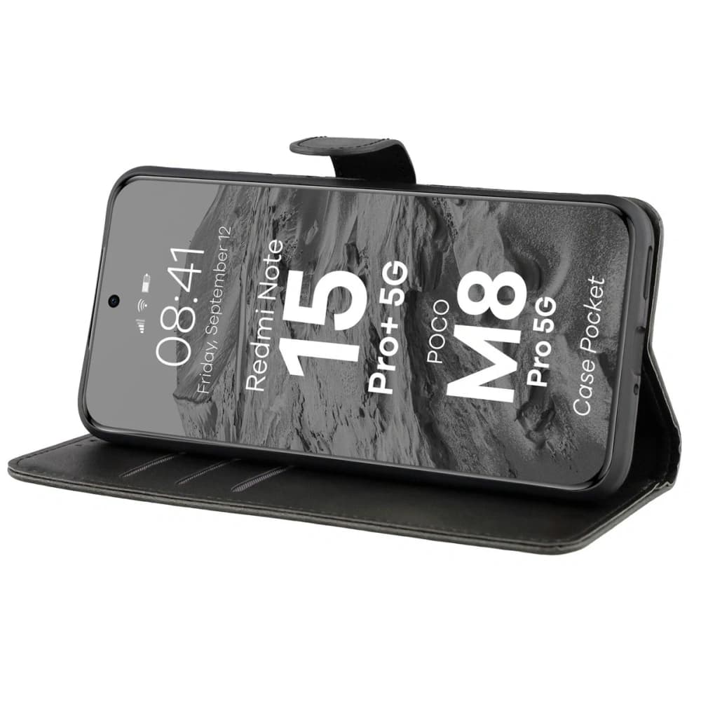 Bizon Case Pocket Xiaomi Redmi Note 15 Pro+ Plus 5G / POCO M8 Pro 5G schwarz
 - 5