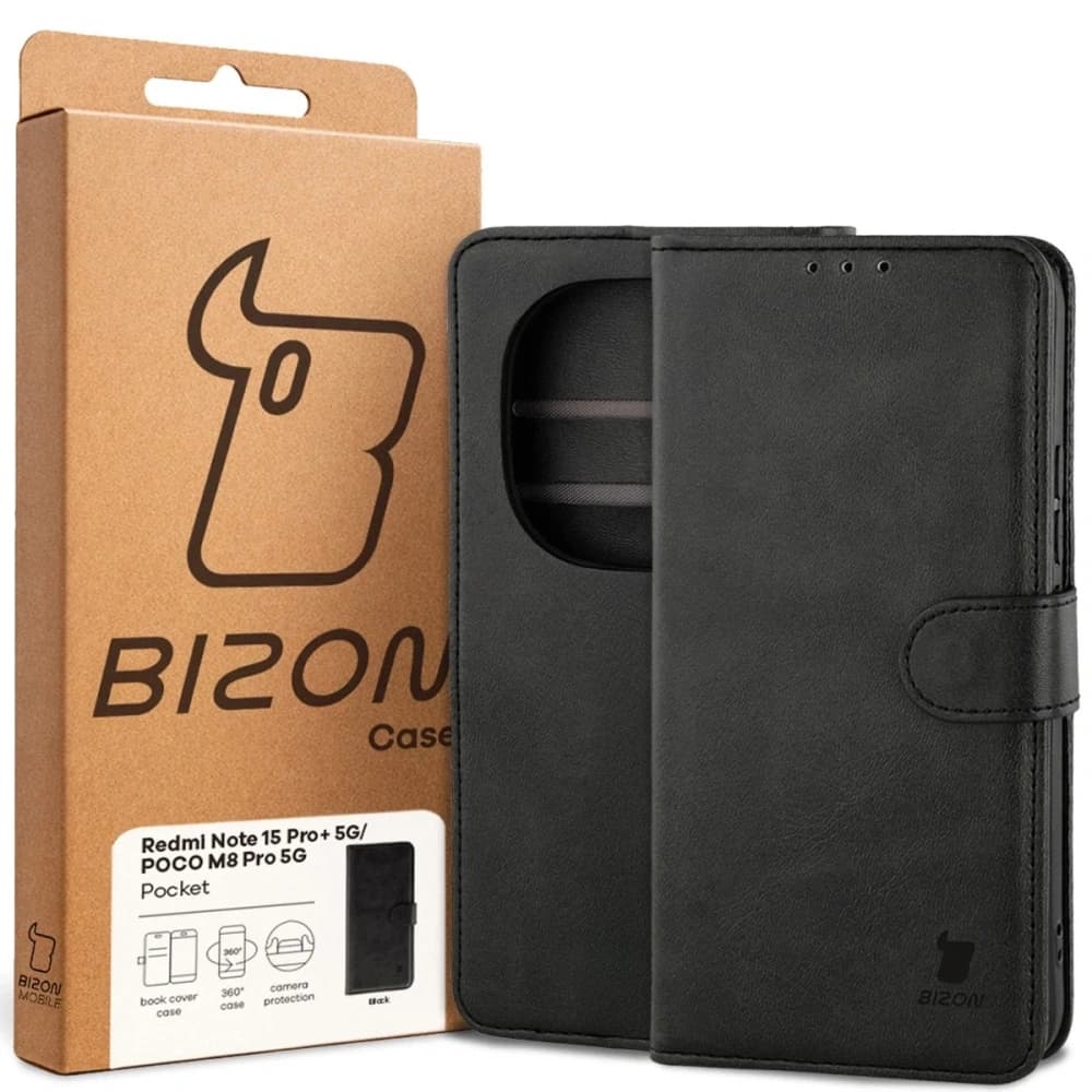 Bizon Case Pocket Xiaomi Redmi Note 15 Pro+ Plus 5G / POCO M8 Pro 5G schwarz
 - 6