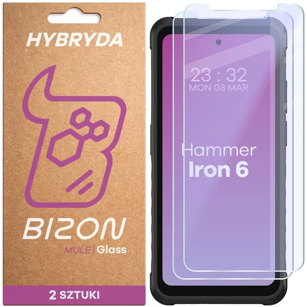 Bizon Glass Mule Duo HAMMER Iron 6 5G / 6 [2 PACK]
 - 1