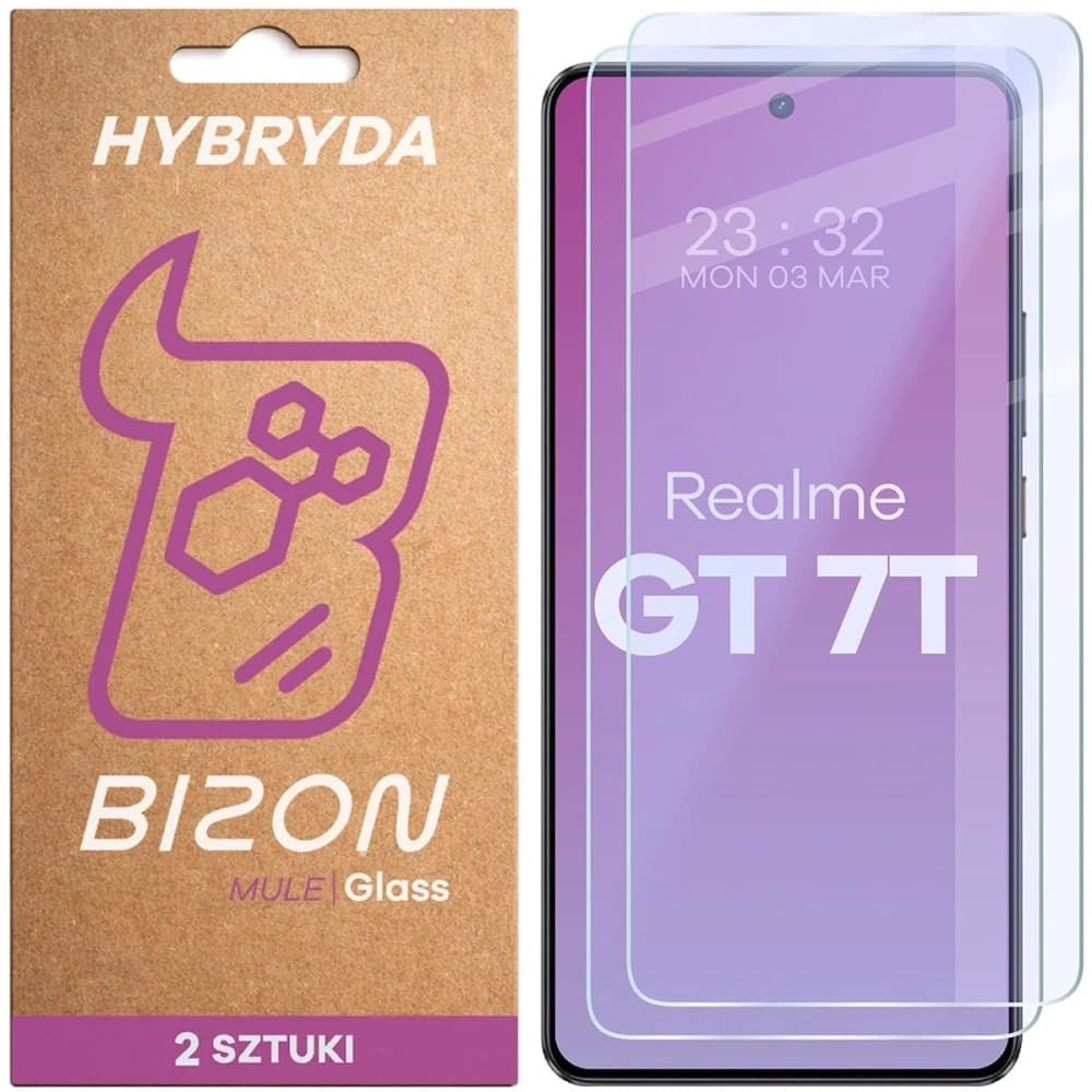 Bizon Glass Mule Duo Realme GT 7T [2 PACK] - 1