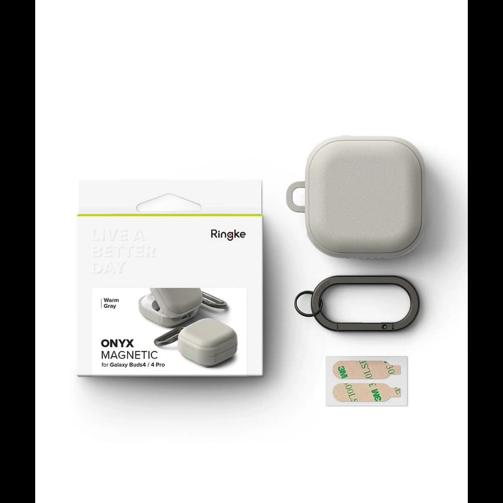 Ringke Onyx Magnetic MagSafe Samsung Galaxy Buds 4 / 4 Pro Warm Grey - 6
