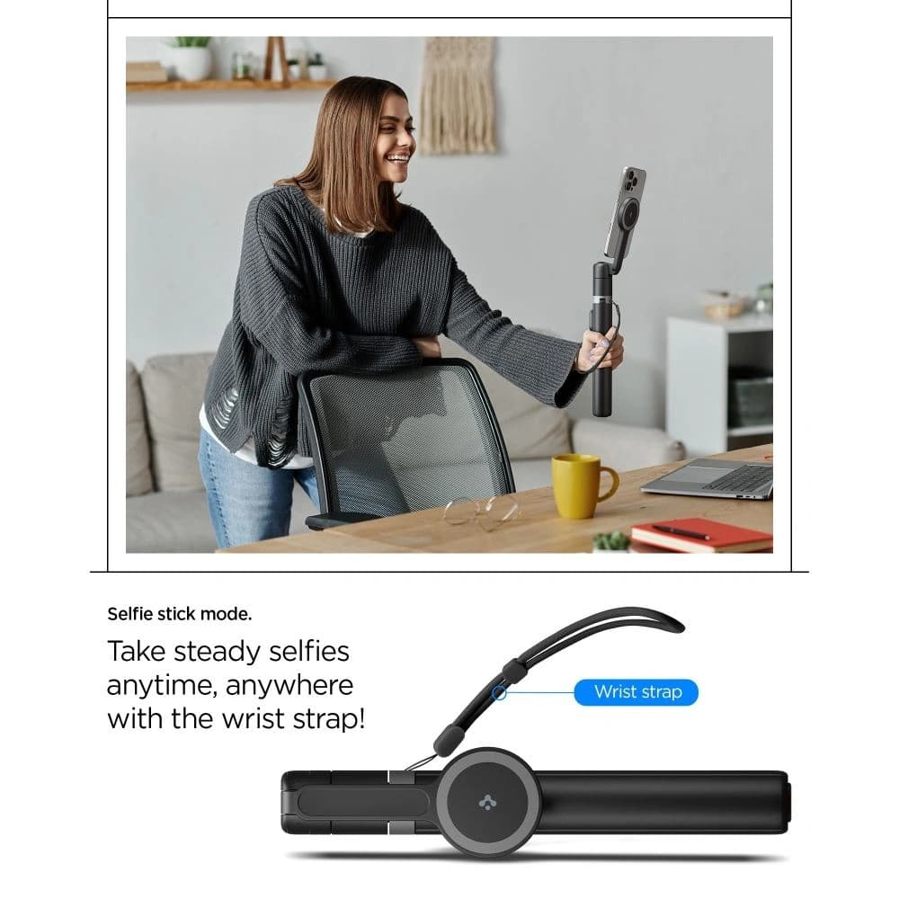 Spigen S581W MagSafe Bluetooth Selfie Stick Stativ Schwarz
 - 13
