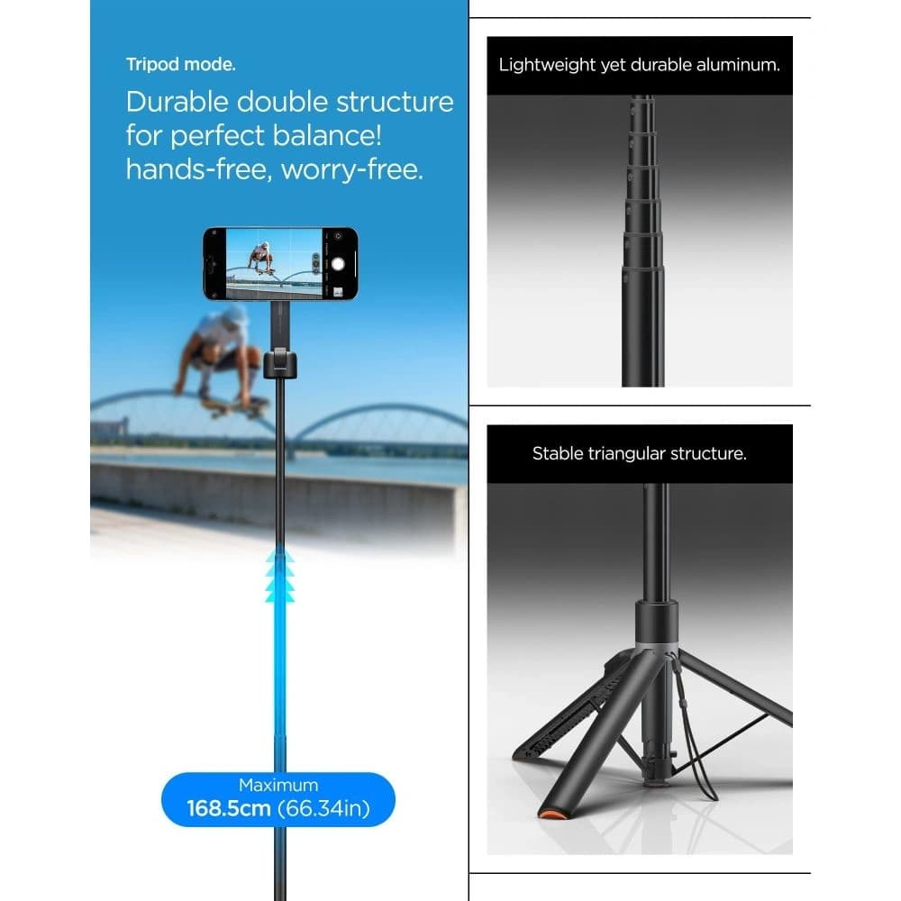 Spigen S581W MagSafe Bluetooth Selfie Stick Stativ Schwarz
 - 14