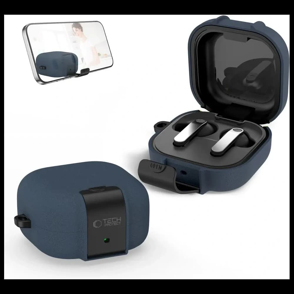 Tech-Protect Slim Hook Samsung Galaxy Buds 4 / 4 Pro Fluffy Blue - 4