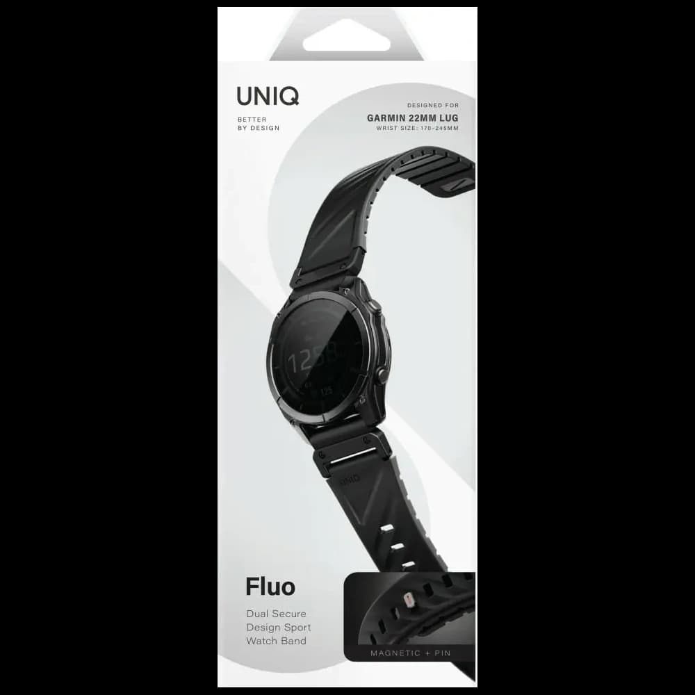 UNIQ Fluo strap for Garmin 22mm black - 6