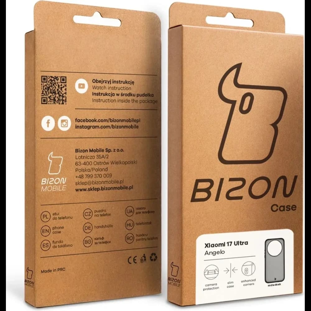Bizon Case Angelo Xiaomi 17 Ultra smoked with a black frame - 7