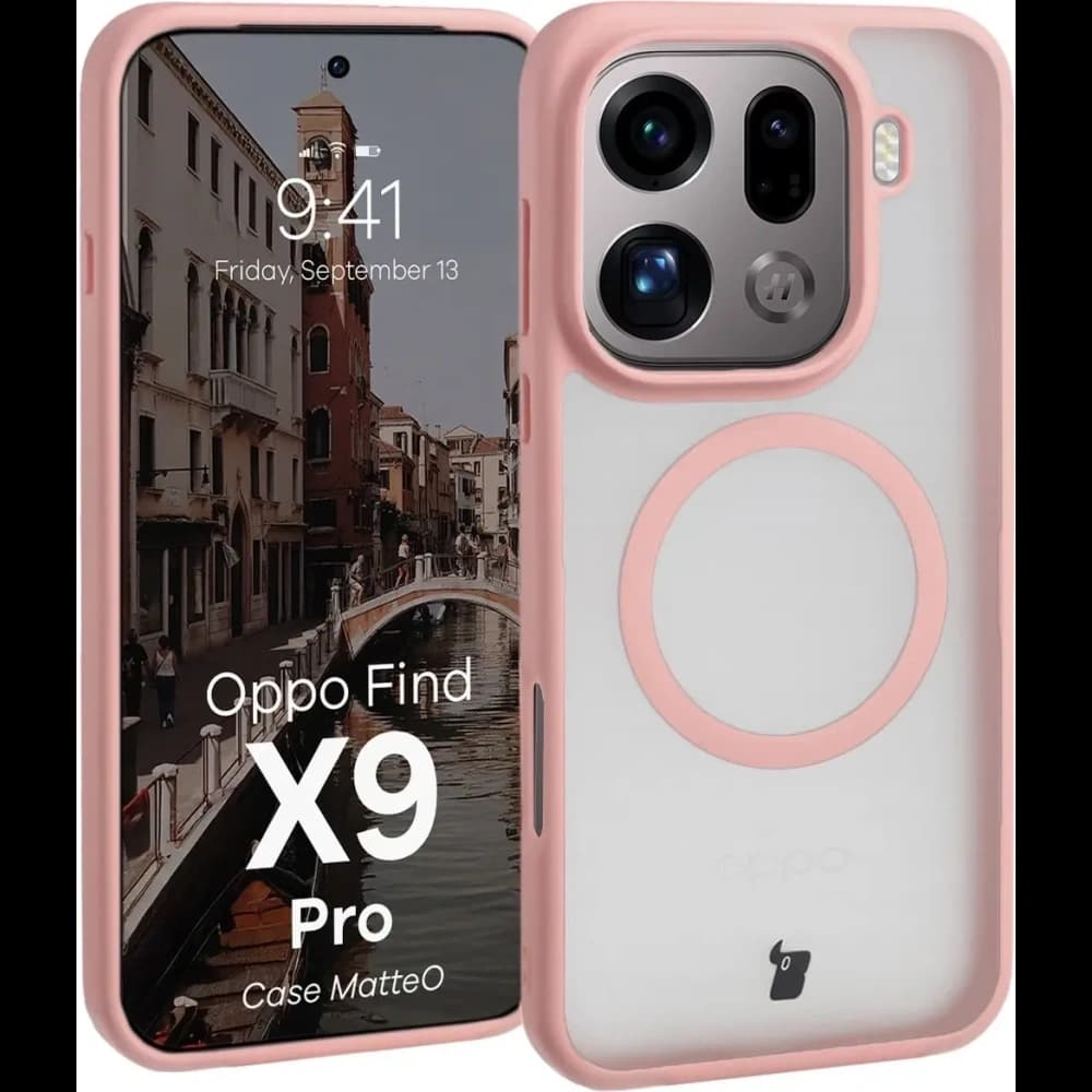 Bizon MatteO Magnetic Pack Oppo Find X9 Pro smoky light pink
 - 1