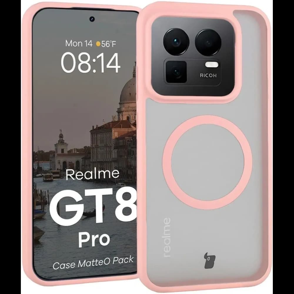 Bizon MatteO Magnetic Pack Realme GT 8 Pro smoky light pink - 3
