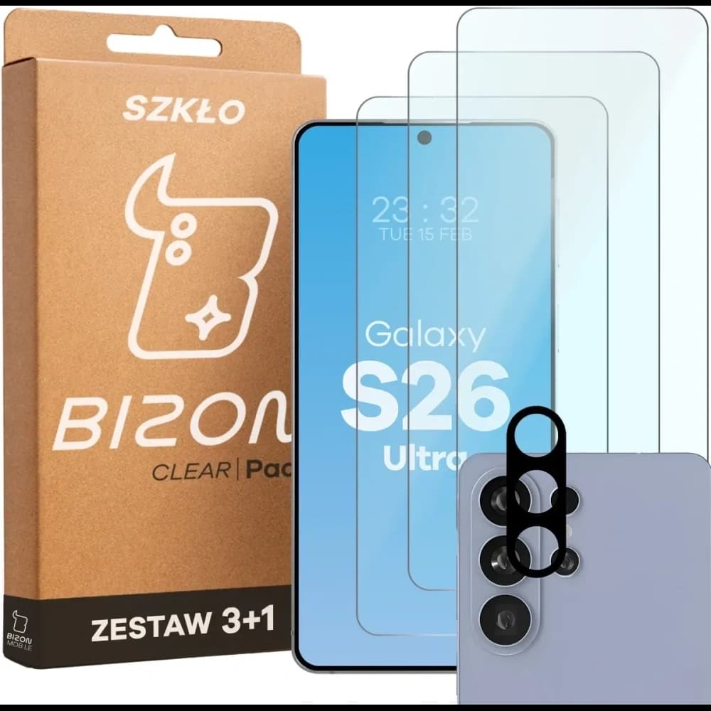 Bizon Glass Clear Pack Samsung Galaxy S26 Ultra - 1