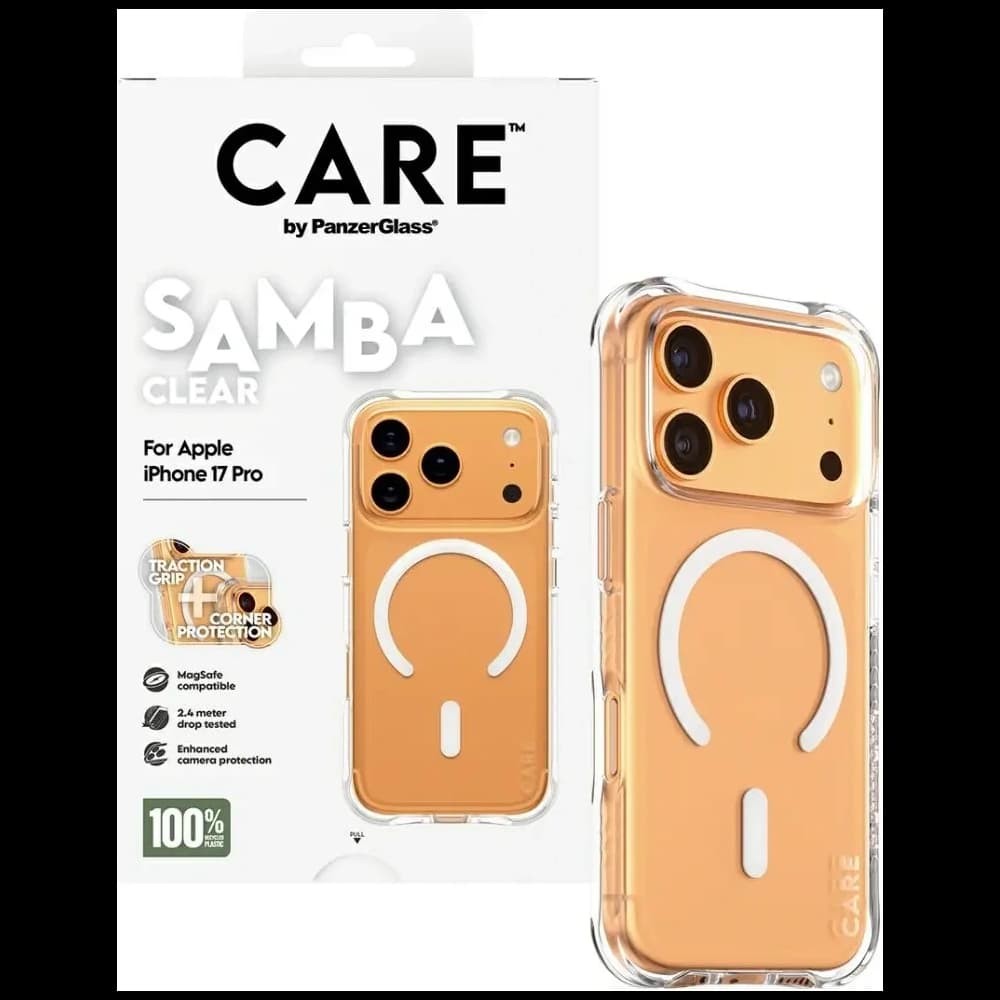 CARE by PanzerGlass Fashionable Samba w. White MagSafe Apple iPhone 17 Pro clear - 4