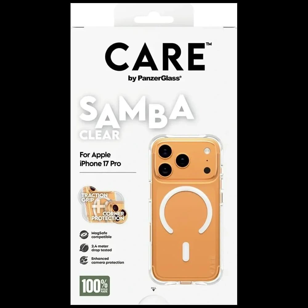 CARE by PanzerGlass Fashionable Samba w. White MagSafe Apple iPhone 17 Pro clear - 5