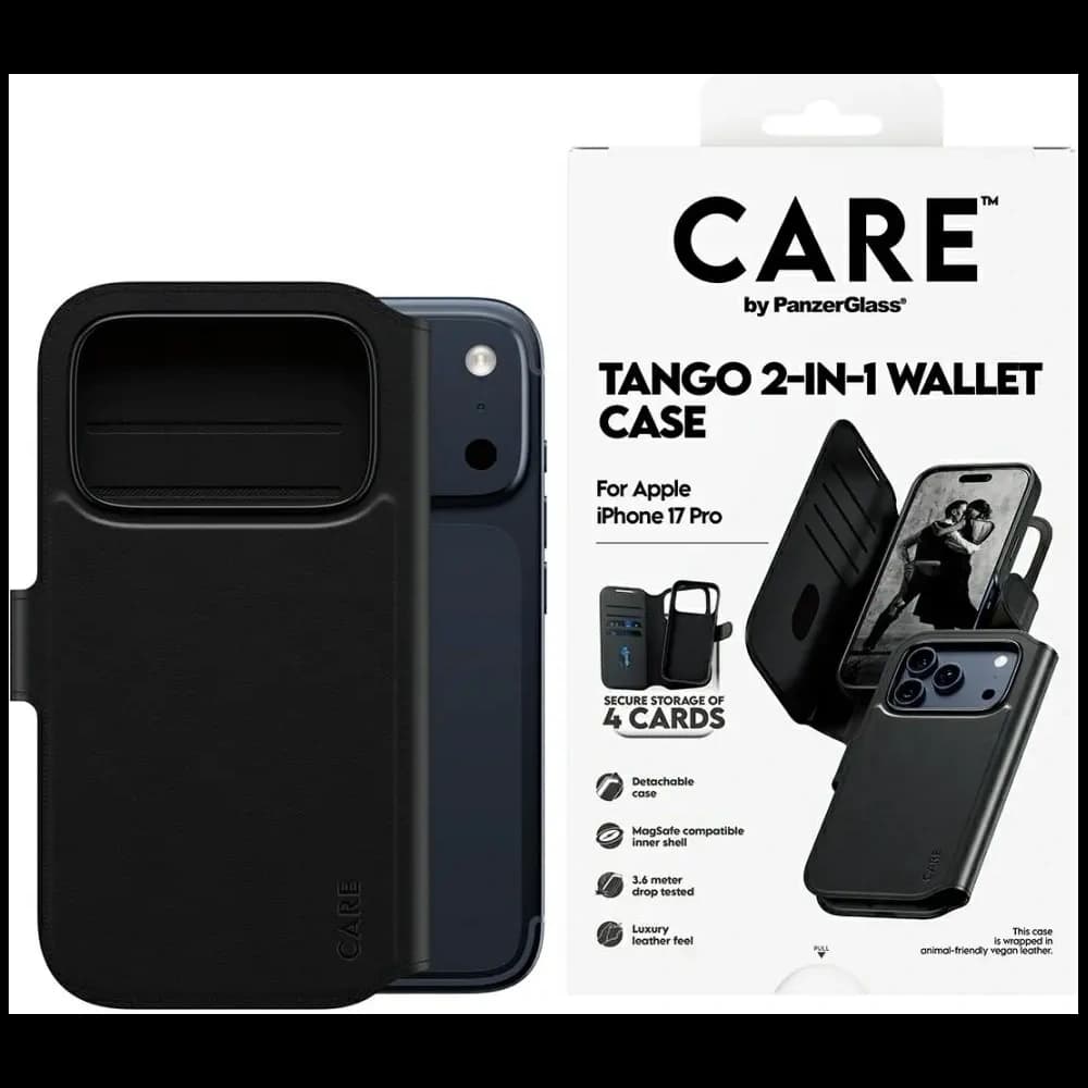 CARE by PanzerGlass Feature Tango 2w1 Wallet Case MagSafe Apple iPhone 17 Pro black - 1
