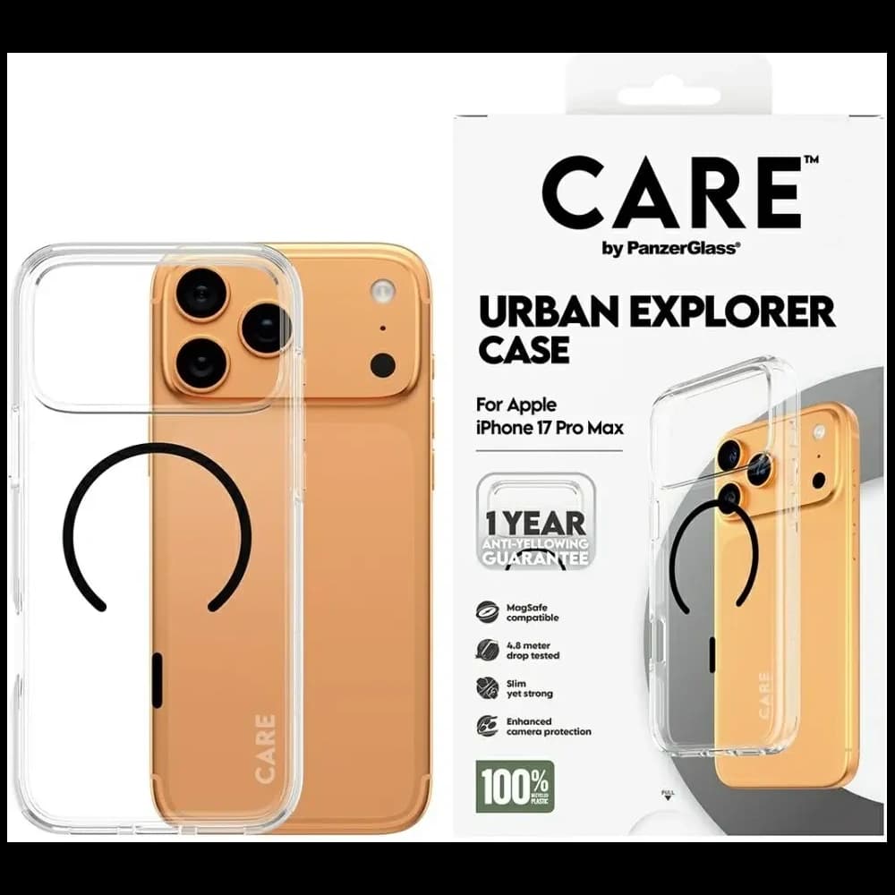 CARE by PanzerGlass Flagship Urban Explorer mit Black MagSafe Apple iPhone 17 Pro Max klar
 - 1