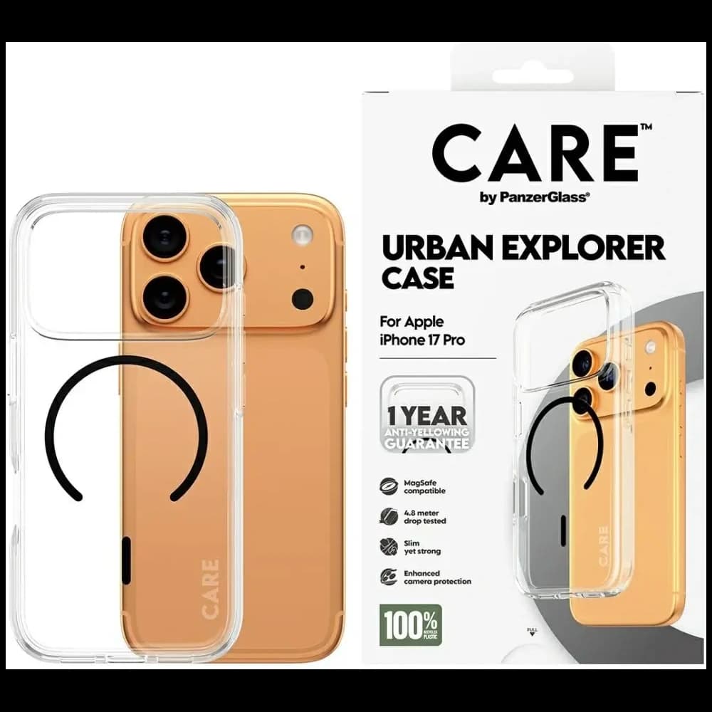 CARE by PanzerGlass Flagship Urban Explorer mit Black MagSafe Apple iPhone 17 Pro klar
 - 1