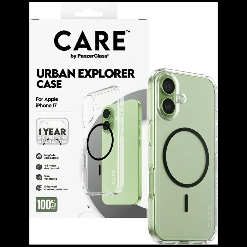 CARE by PanzerGlass Flagship Urban Explorer w. Black MagSafe Apple iPhone 17 clear - 4