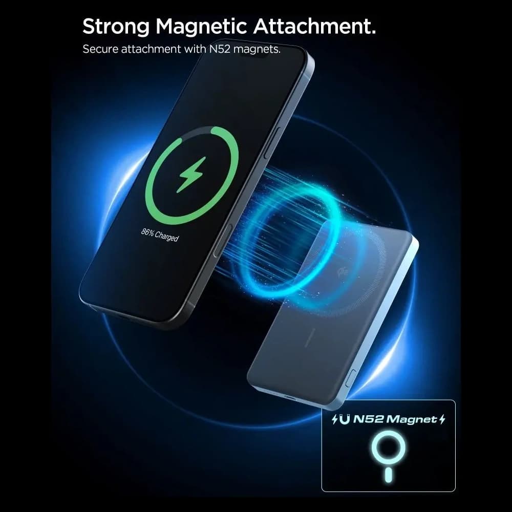 Spigen EA2205MQ Essential MagSafe PowerBank 5000mAh 22.5W QI2 Teal Blue - 7