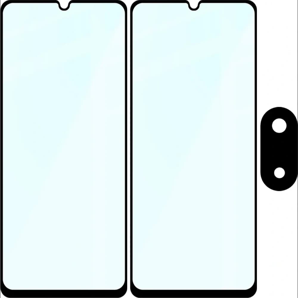 2x Szkło + szybka na aparat Bizon Edge Pack do Samsung Galaxy A07 4G - 6