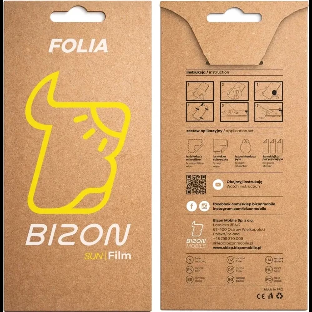 Folia matowa Bizon Glass Film Sun do OnePlus 15R - 6