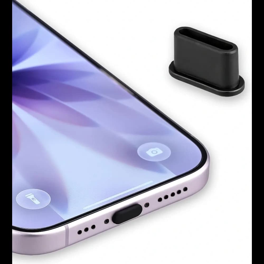 Bizon Accessories Dust Plug for devices with a Type C charging port black - 1