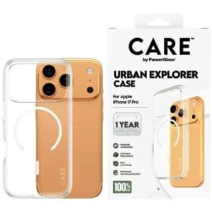 CARE by PanzerGlass Flagship Urban Explorer mit White MagSafe Apple iPhone 17 Pro klar
