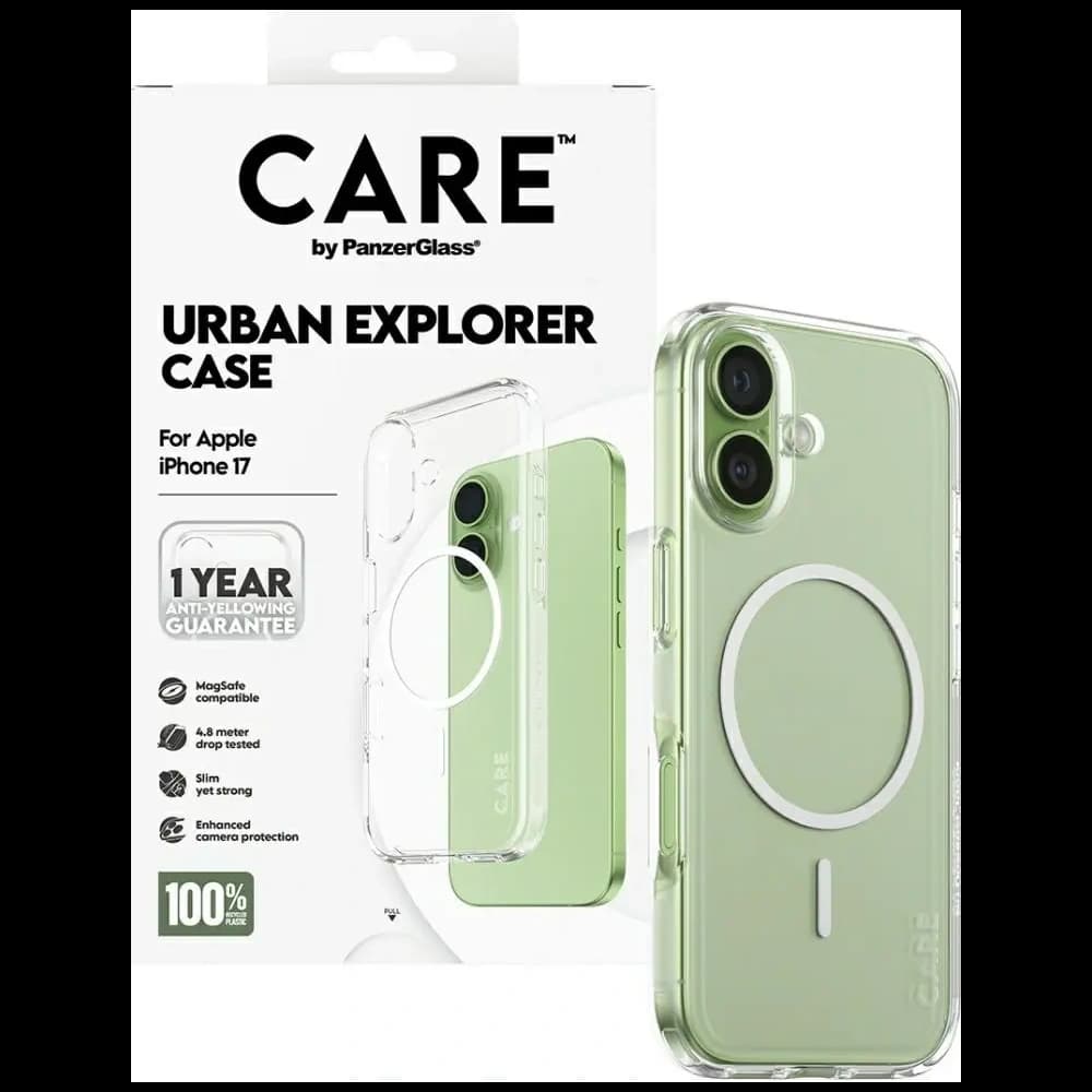 CARE by PanzerGlass Flagship Urban Explorer w. White MagSafe Apple iPhone 17 clear - 4