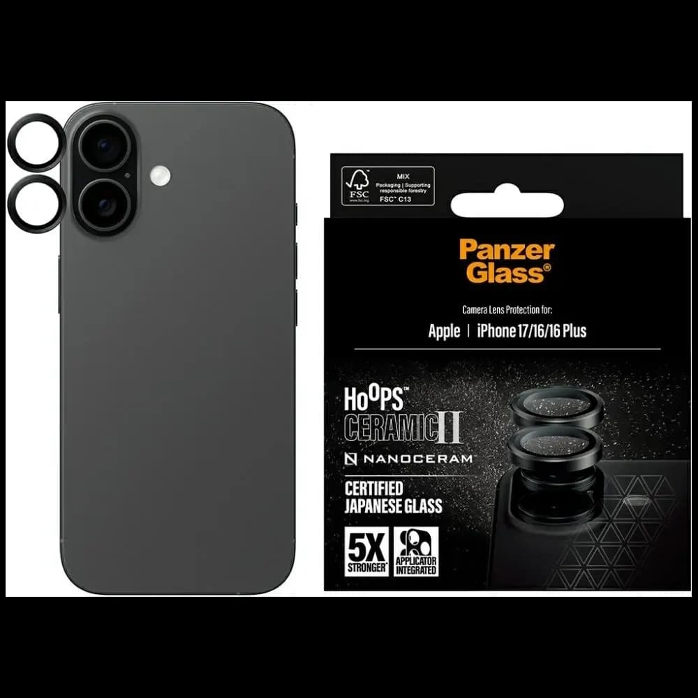 PanzerGlass Hoops Ceramic II Lens Apple iPhone 17 / 16 / 16 Plus
 - 1