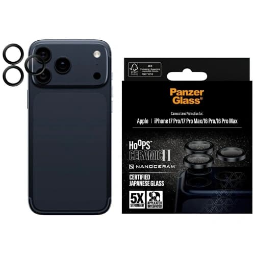 PanzerGlass Hoops Ceramic II Lens Apple iPhone 17 Pro / 17 Pro Max / 16 Pro / 16 Pro Max