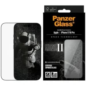 PanzerGlass Ceramic II Ultra-Wide Fit EasyAligner Apple iPhone 17 / 16 Pro
