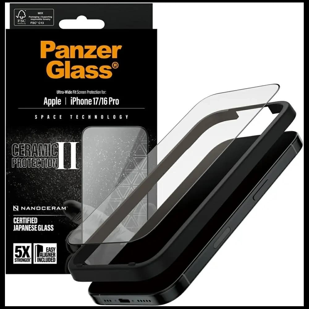 PanzerGlass Ceramic II Ultra-Wide Fit EasyAligner Apple iPhone 17 / 16 Pro - 4