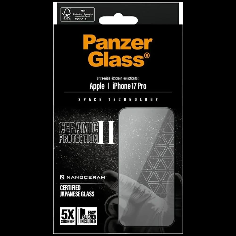 PanzerGlass Ceramic II Ultra-Wide Fit EasyAligner Apple iPhone 17 Pro - 5