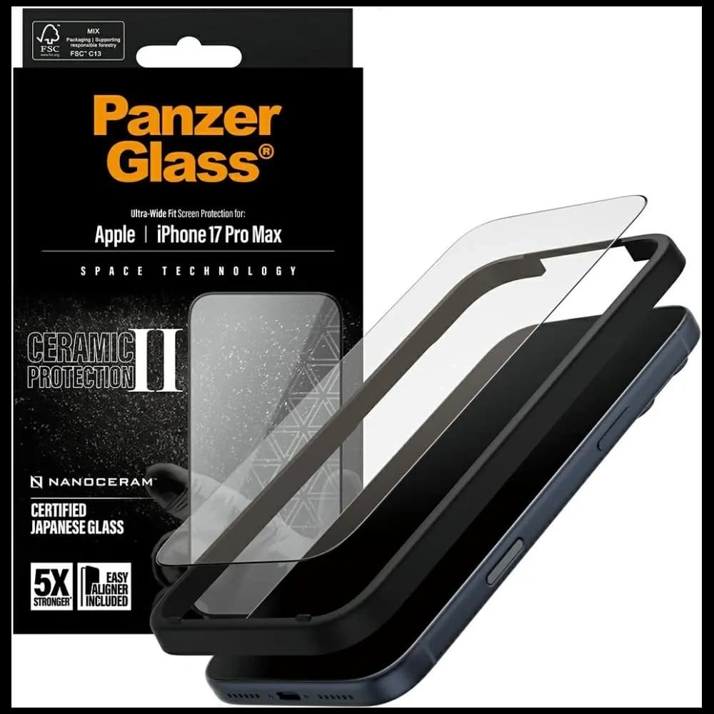 PanzerGlass Ceramic II Ultra-Wide Fit EasyAligner Apple iPhone 17 Pro Max - 4