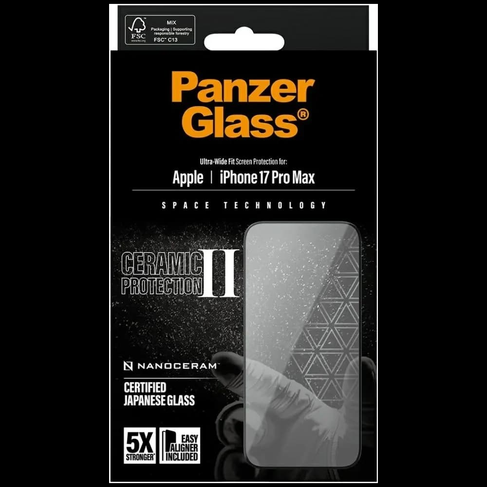 PanzerGlass Ceramic II Ultra-Wide Fit EasyAligner Apple iPhone 17 Pro Max - 5