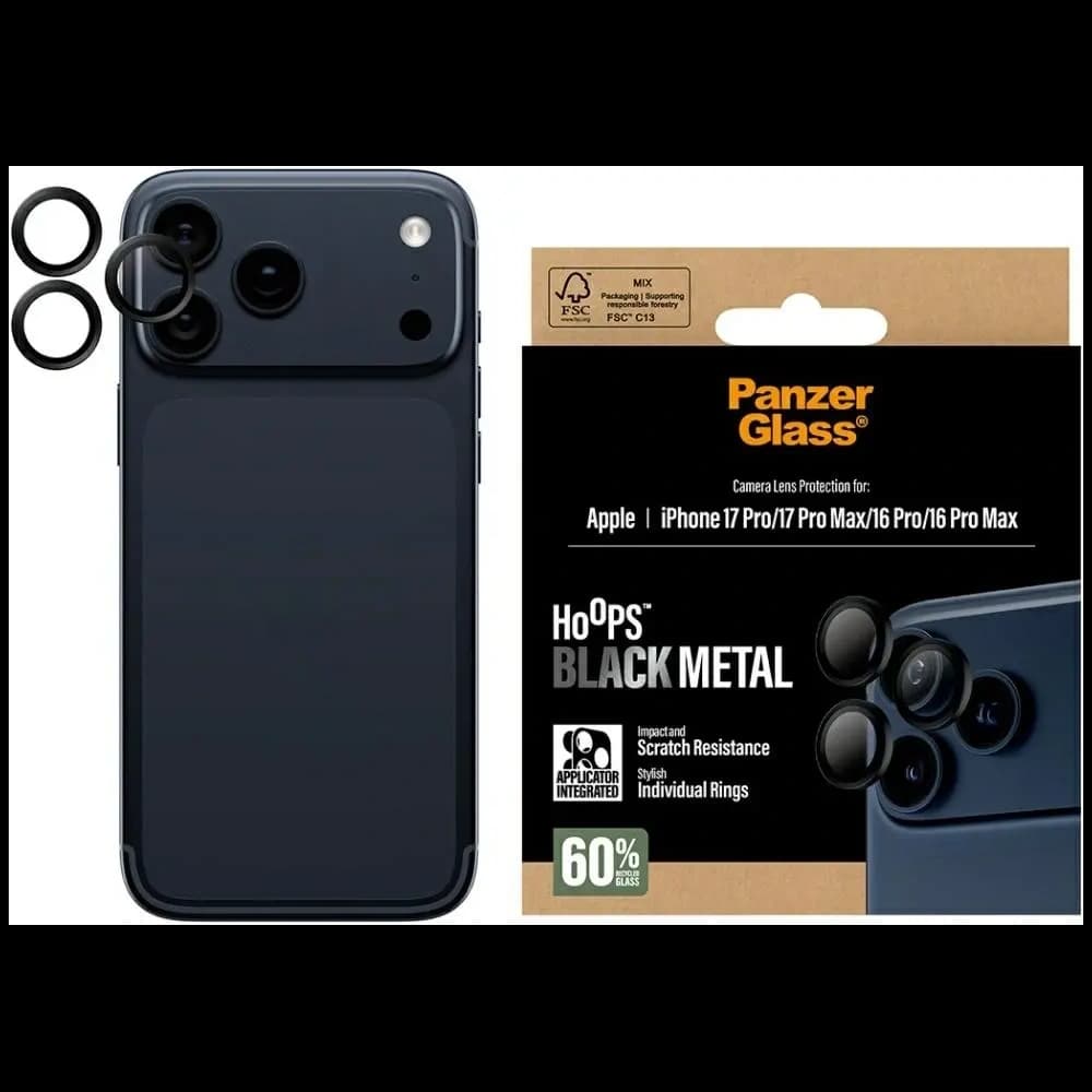 PanzerGlass Hoops Lens Apple iPhone 17 Pro / 17 Pro Max / 16 Pro / 16 Pro Max black - 1