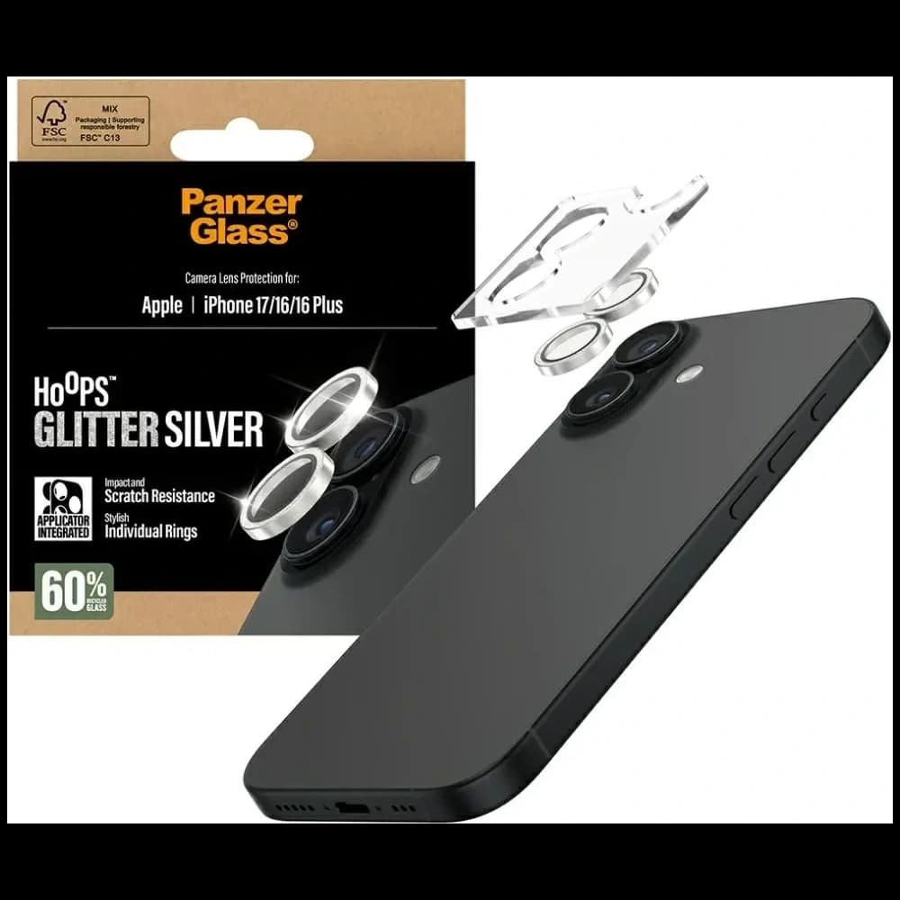 PanzerGlass Hoops Glitter Lens Apple iPhone 17 / 16 / 16 Plus silver - 4