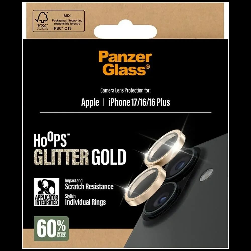 PanzerGlass Hoops Glitter Lens Apple iPhone 17 / 16 / 16 Plus gold - 5