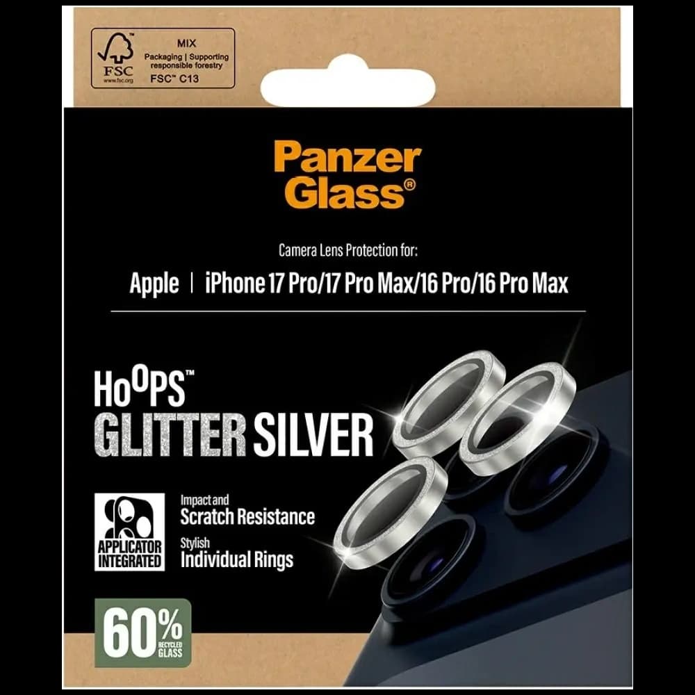 PanzerGlass Hoops Glitter Lens Apple iPhone 17 Pro / 17 Pro Max / 16 Pro / 16 Pro Max silber
 - 5