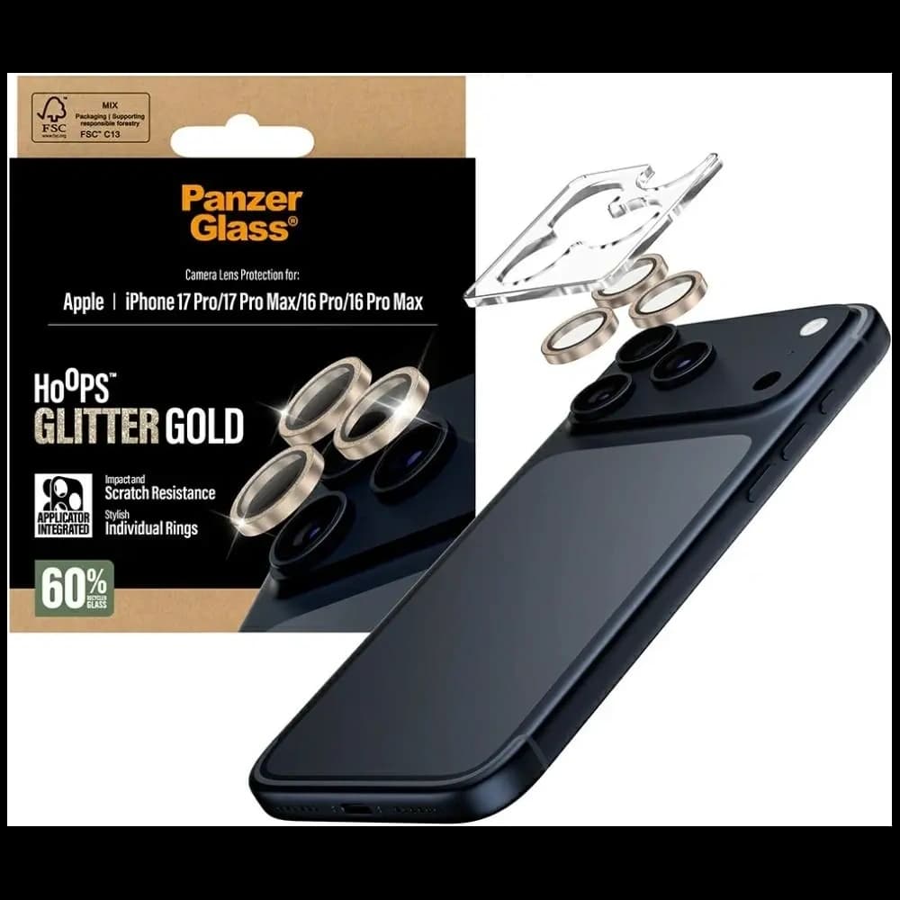PanzerGlass Hoops Glitter Lens Apple iPhone 17 Pro / 17 Pro Max / 16 Pro / 16 Pro Max gold
 - 4