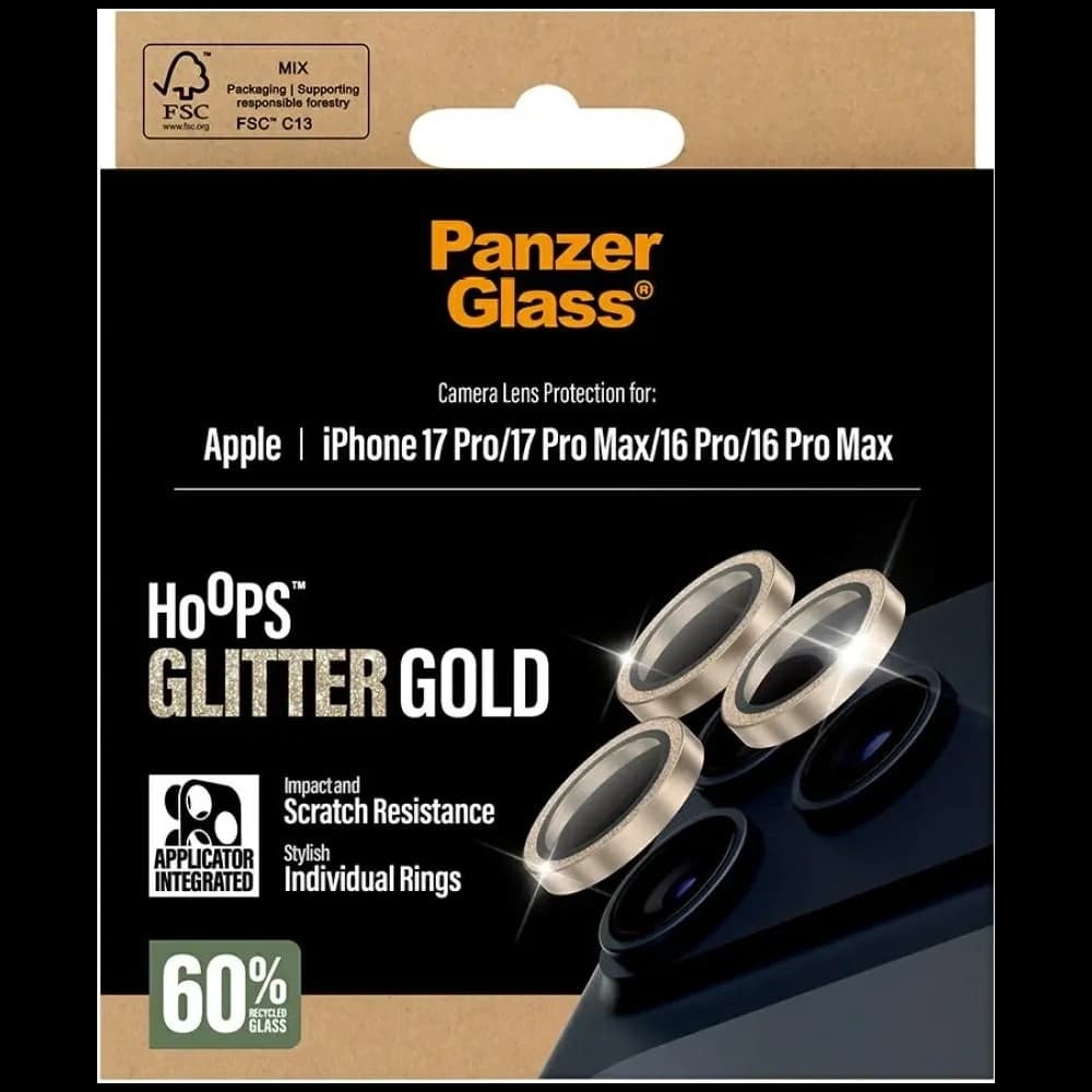 PanzerGlass Hoops Glitter Lens Apple iPhone 17 Pro / 17 Pro Max / 16 Pro / 16 Pro Max gold
 - 5