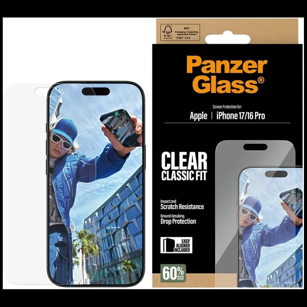 PanzerGlass Classic Fit EasyAligner Apple iPhone 17 / 16 Pro
 - 1