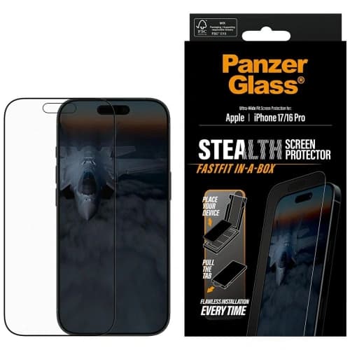 PanzerGlass Stealth Ultra-Wide Fit Fastfit Apple iPhone 17 / 16 Pro