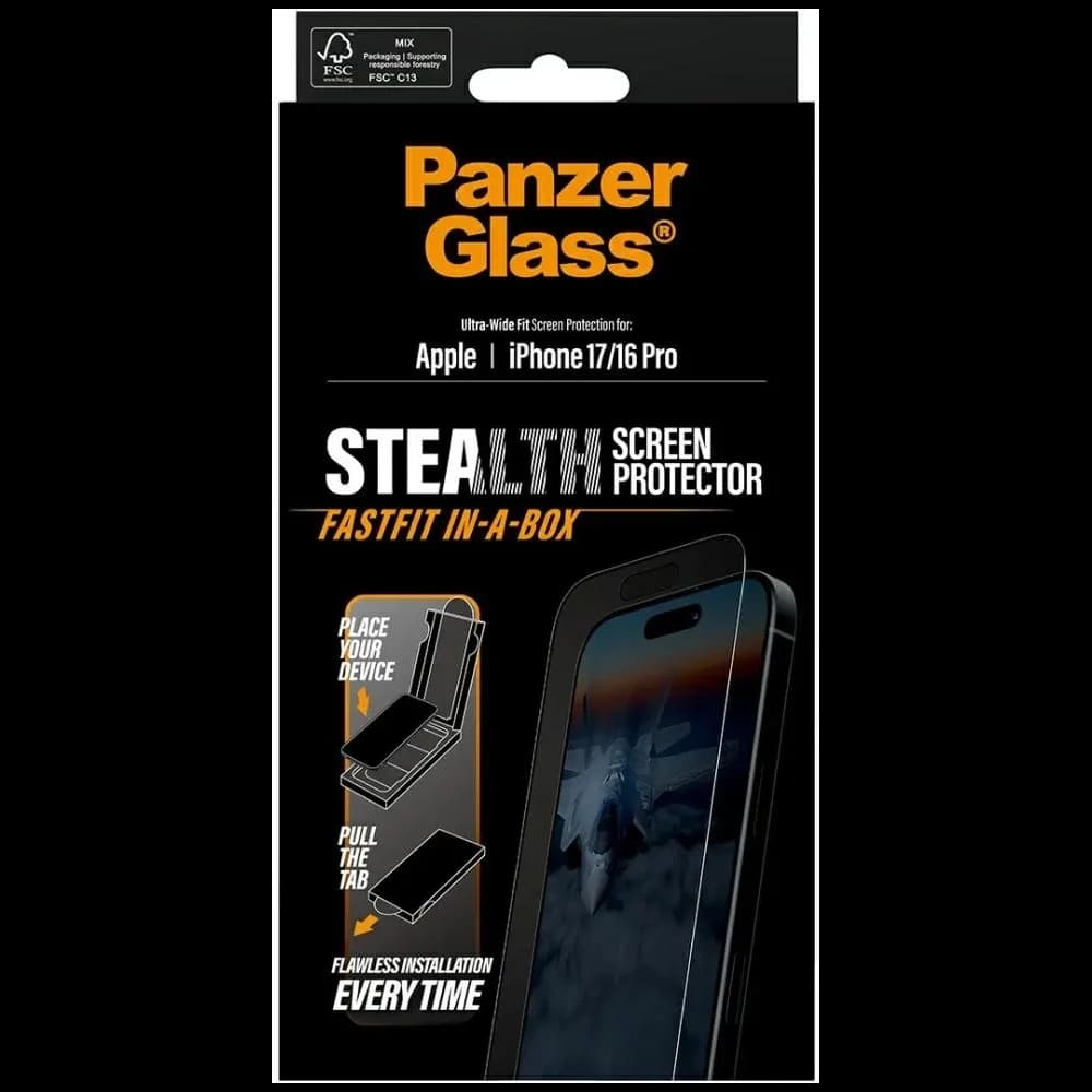 PanzerGlass Stealth Ultra-Wide Fit Fastfit Apple iPhone 17 / 16 Pro
 - 5