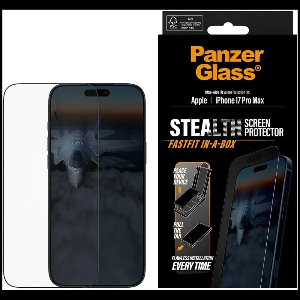 PanzerGlass Stealth Ultra-Wide Fit Fastfit Apple iPhone 17 Pro Max
 - 1