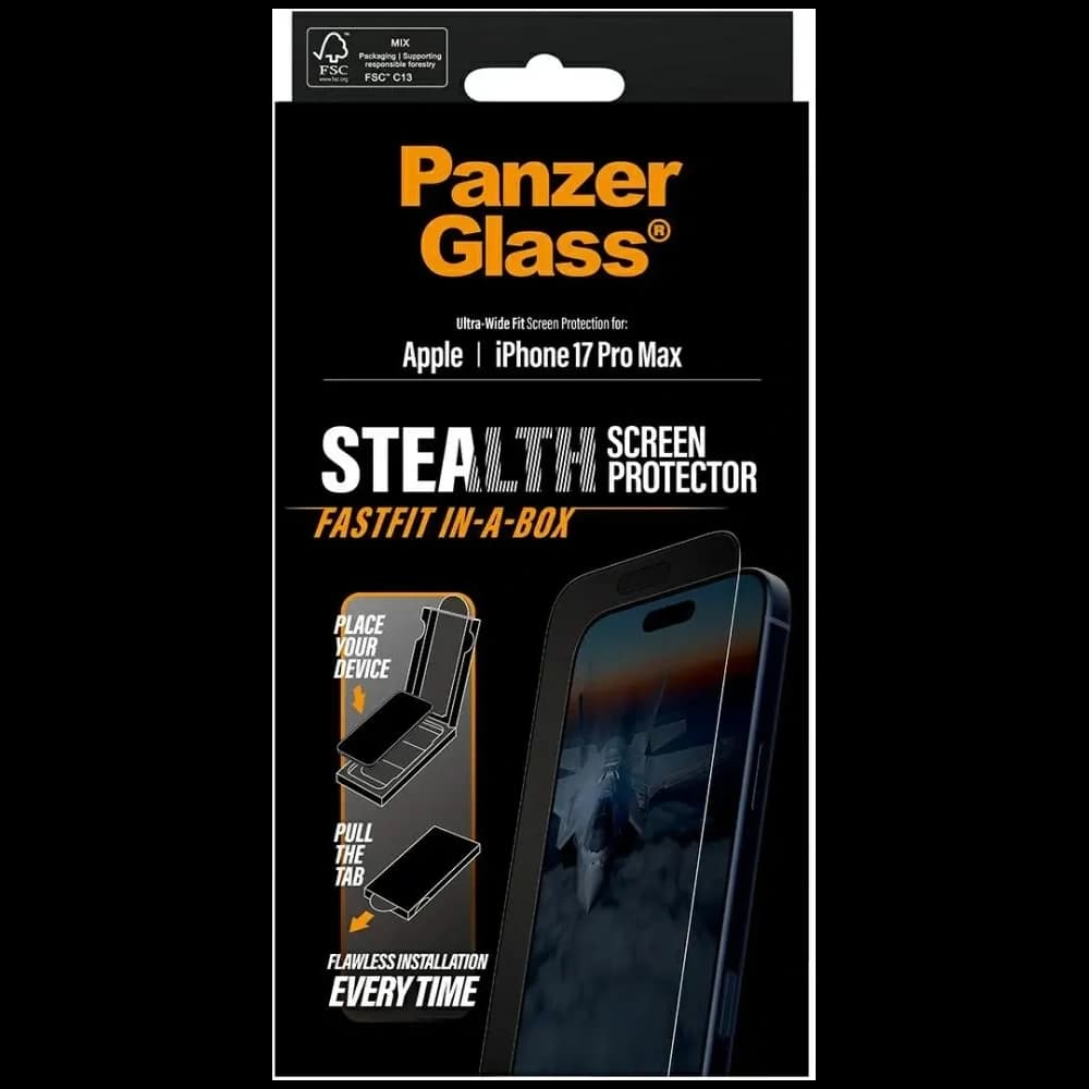 PanzerGlass Stealth Ultra-Wide Fit Fastfit Apple iPhone 17 Pro Max
 - 5