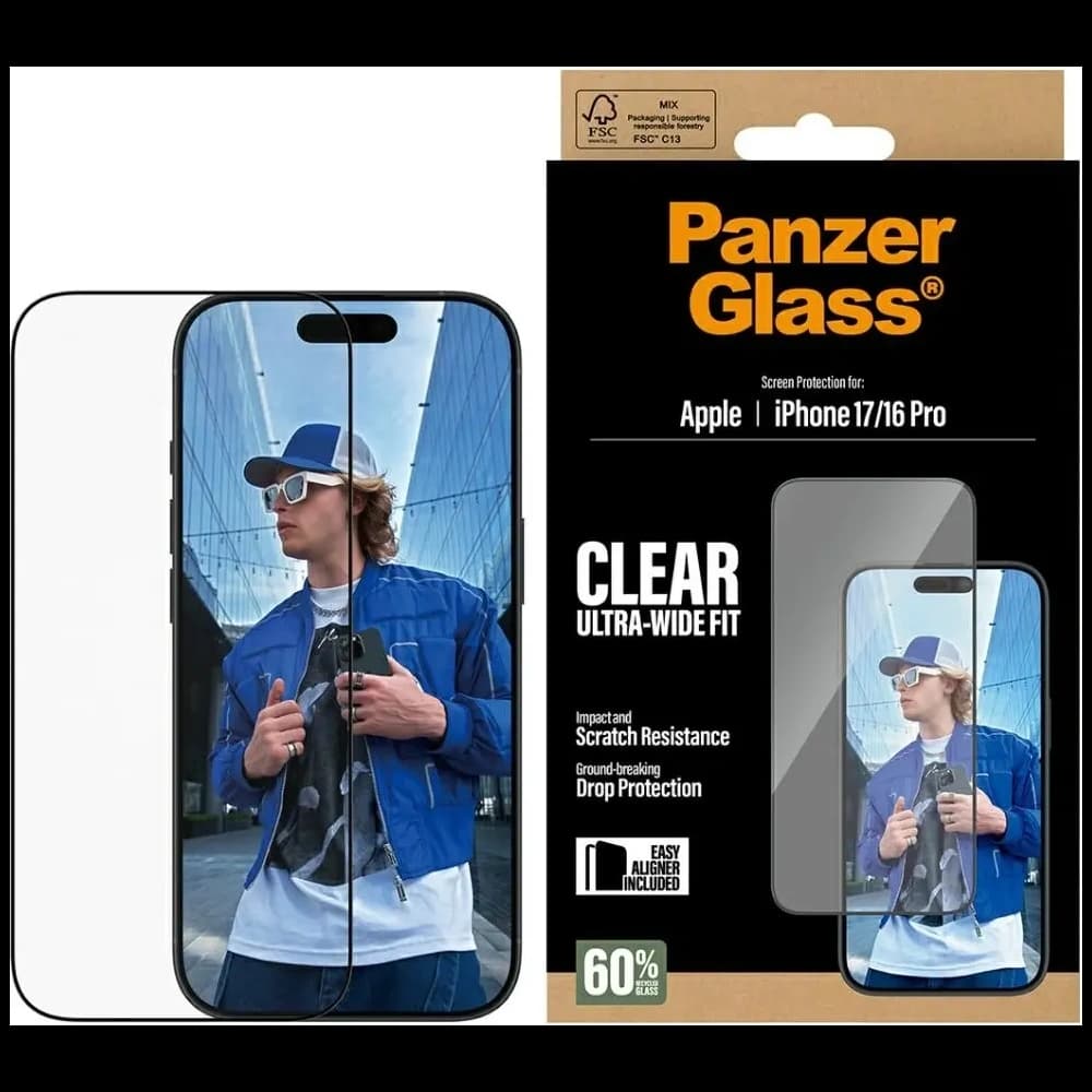 PanzerGlass Ultra-Wide Fit EasyAligner Apple iPhone 17 / 16 Pro
 - 1