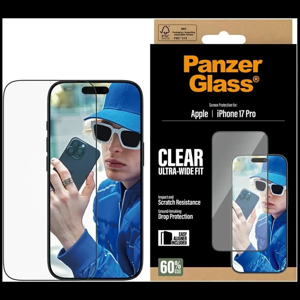 PanzerGlass Ultra-Wide Fit EasyAligner Apple iPhone 17 Pro
 - 1
