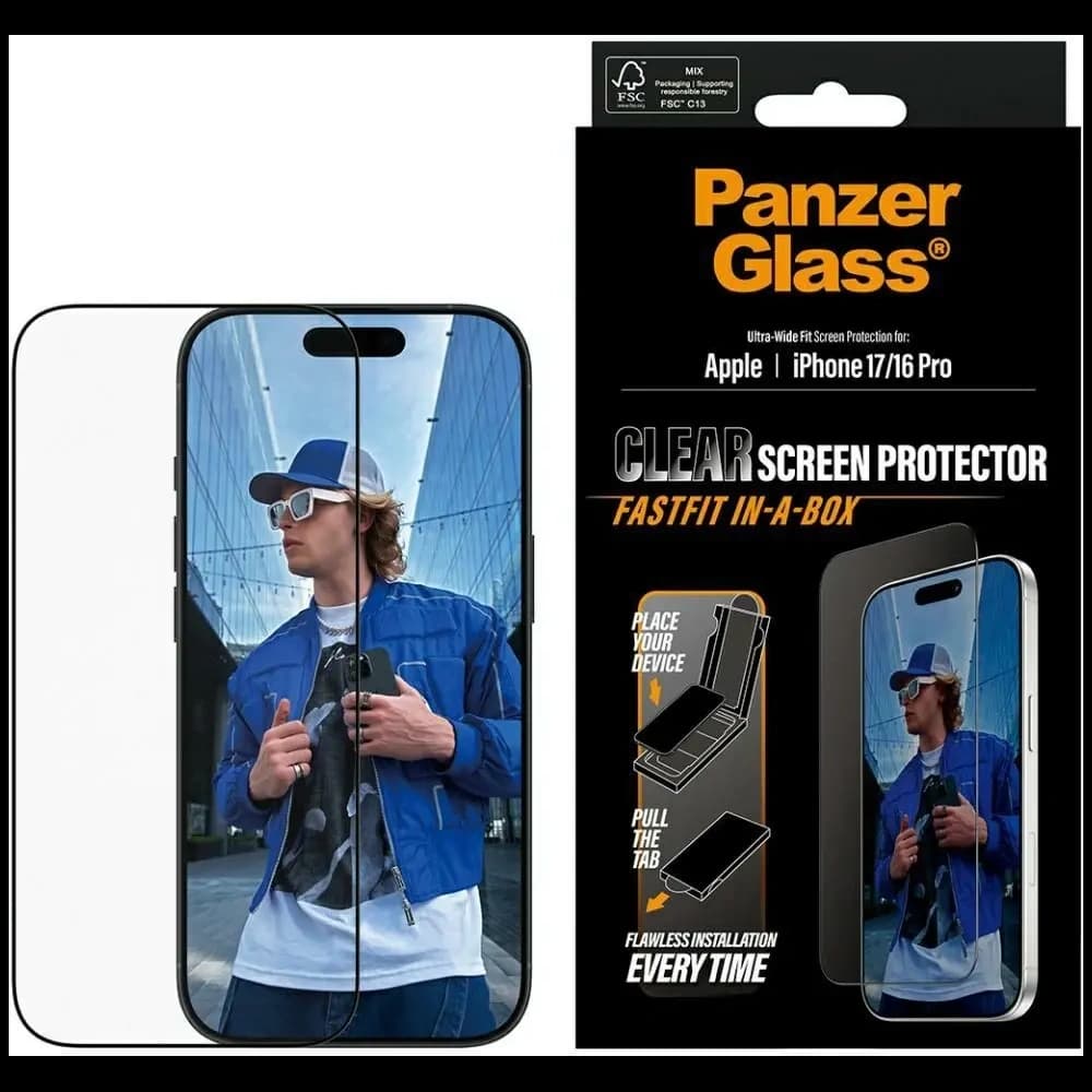PanzerGlass Ultra-Wide Fit Fastfit Apple iPhone 17 / 16 Pro - 1