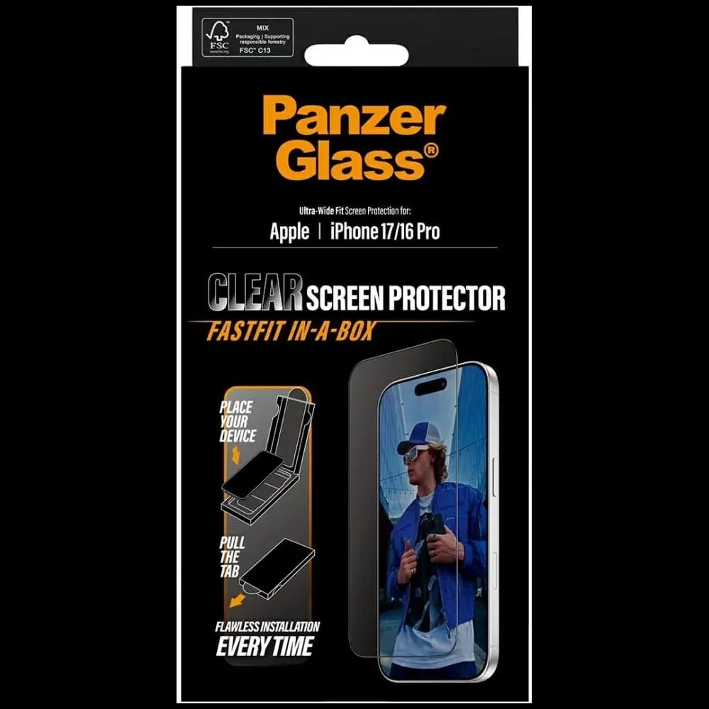 PanzerGlass Ultra-Wide Fit Fastfit Apple iPhone 17 / 16 Pro - 5