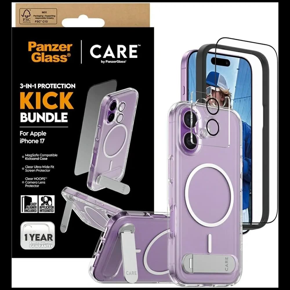 CARE by PanzerGlass Feature Kick Set 3in1 Apple iPhone 17 - 4