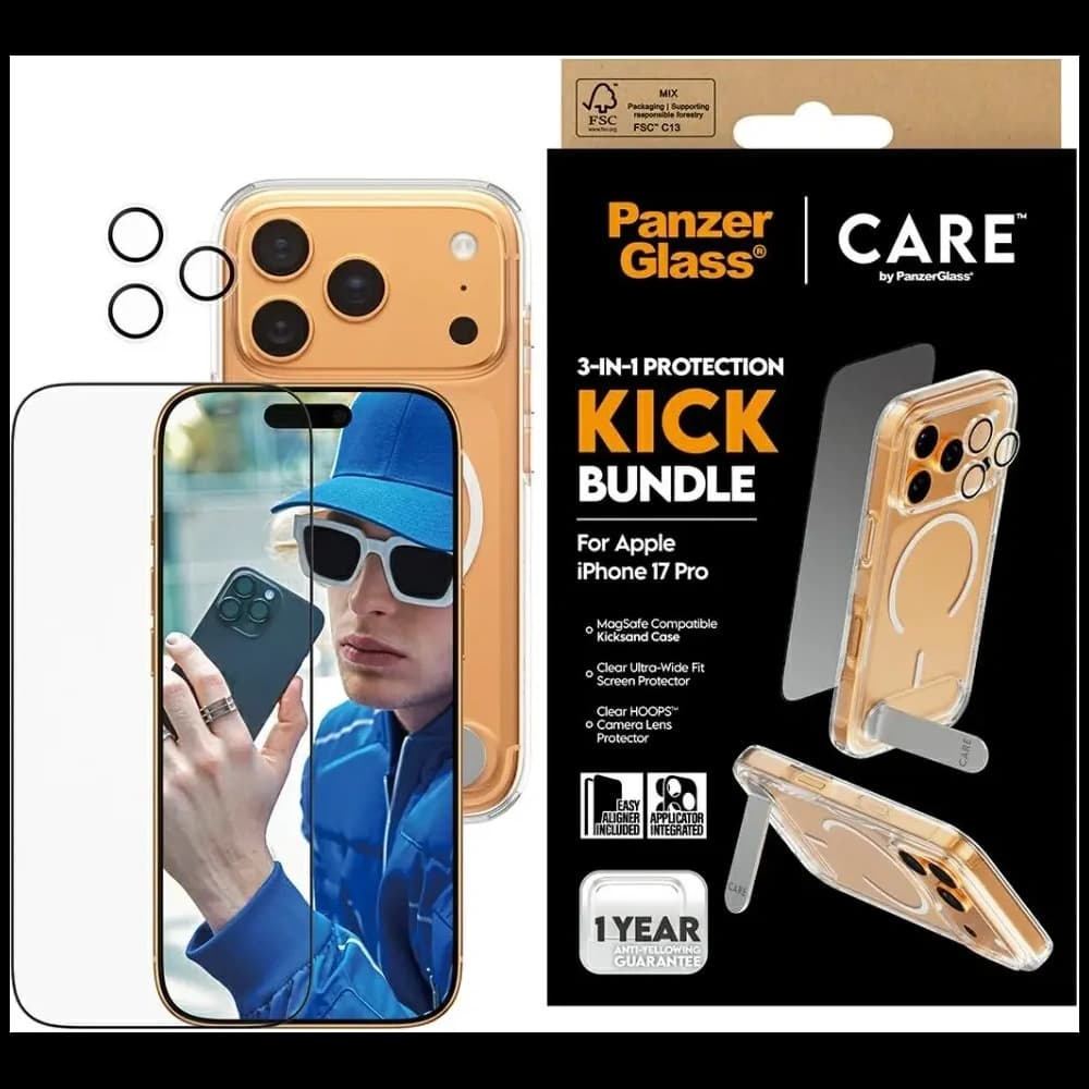 CARE by PanzerGlass Feature Kick Set 3in1 Apple iPhone 17 Pro - 1