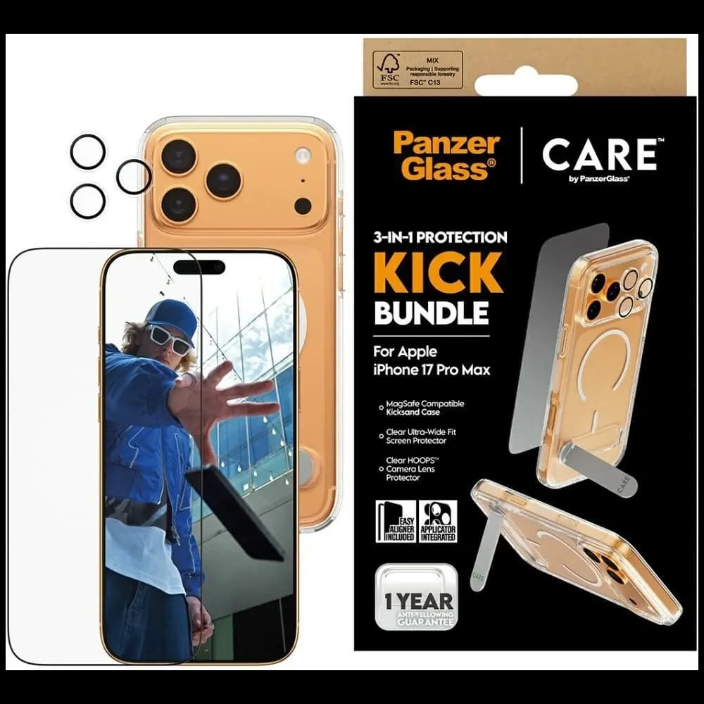 CARE by PanzerGlass Feature Kick Set 3in1 Apple iPhone 17 Pro Max - 1